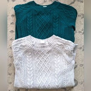 Women's Gap Sweater Bundle Green and Gray size XS